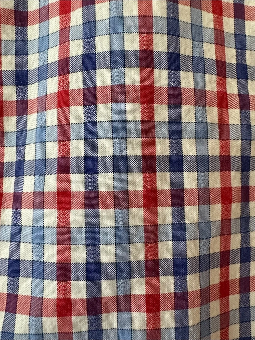 Banana Republic Red & Blue Plaid Button-Down Shirt